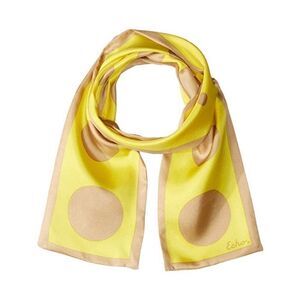 Echo Design Polka Dot Silk Oblong Scarf (Lemon) Scarves
